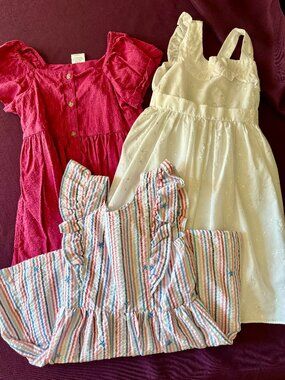 Girls Dress Bundle Size 6 6X Cat & Jack Youngland Jumping Beans Summer 3 Pieces
